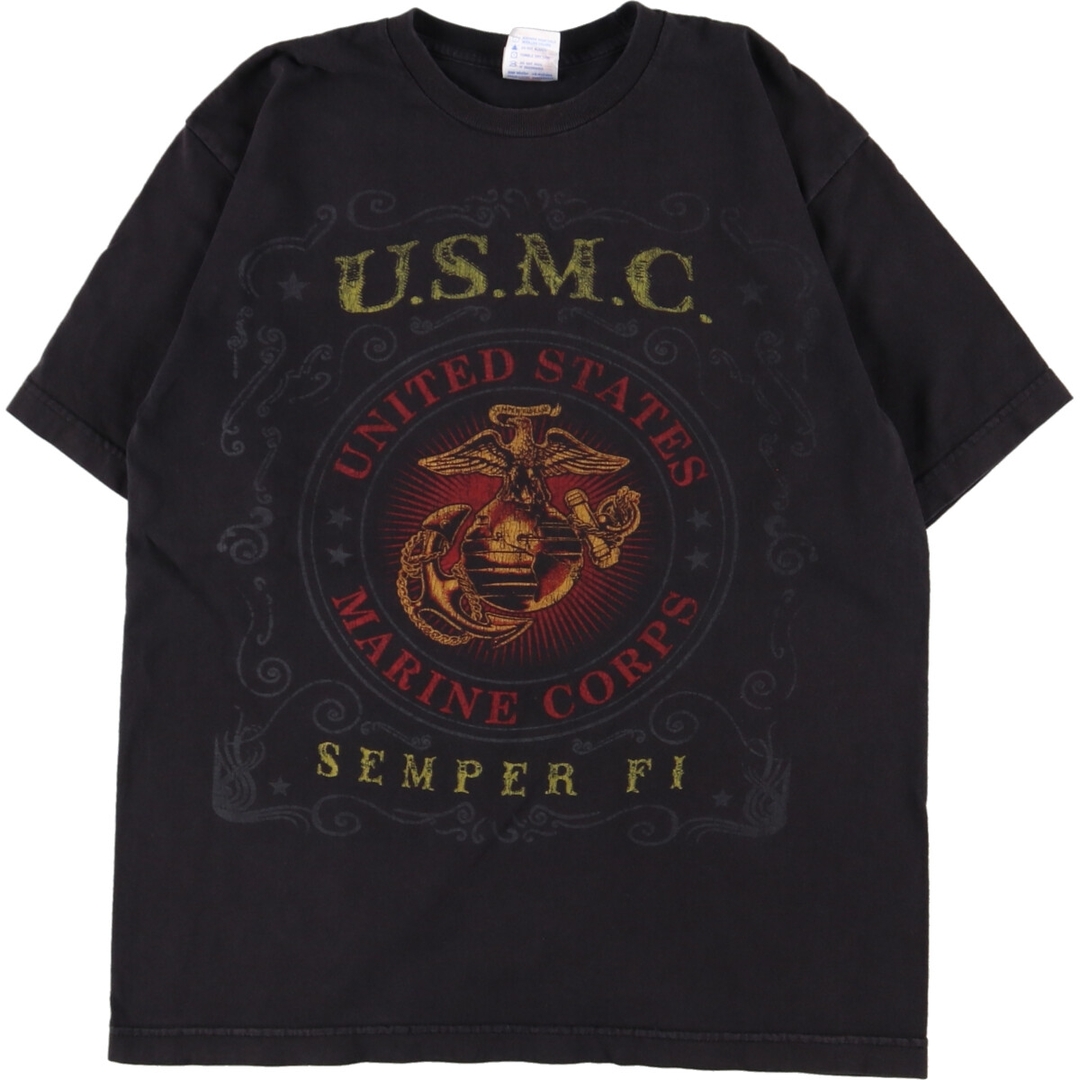 BAYSIDE USMC アメリカ海兵隊 プリントTシャツ USA製 メンズM /eaa349020