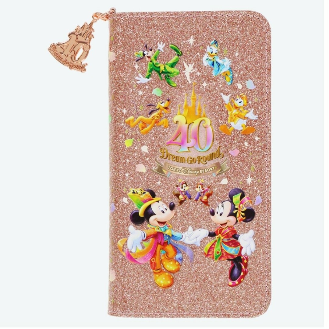 Disney(ディズニー)の【新品】ディズニーリゾート★40周年★スマホケース スマホ/家電/カメラのスマホアクセサリー(モバイルケース/カバー)の商品写真