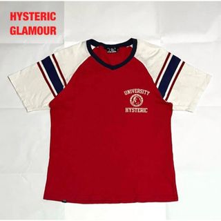 ヒステリックグラマー(HYSTERIC GLAMOUR)のHYSTERIC GLAMOUR　VネックTシャツ　ラグランスリーブ　ヒスガール(Tシャツ/カットソー(半袖/袖なし))