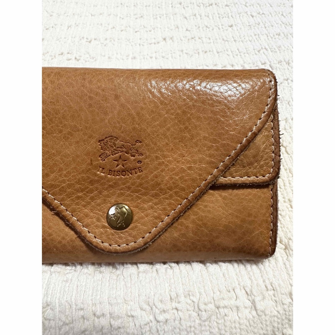 IL BISONTE(イルビゾンテ)のイルビゾンテ カードケース ミニ財布 ナチュラル レディースのファッション小物(財布)の商品写真