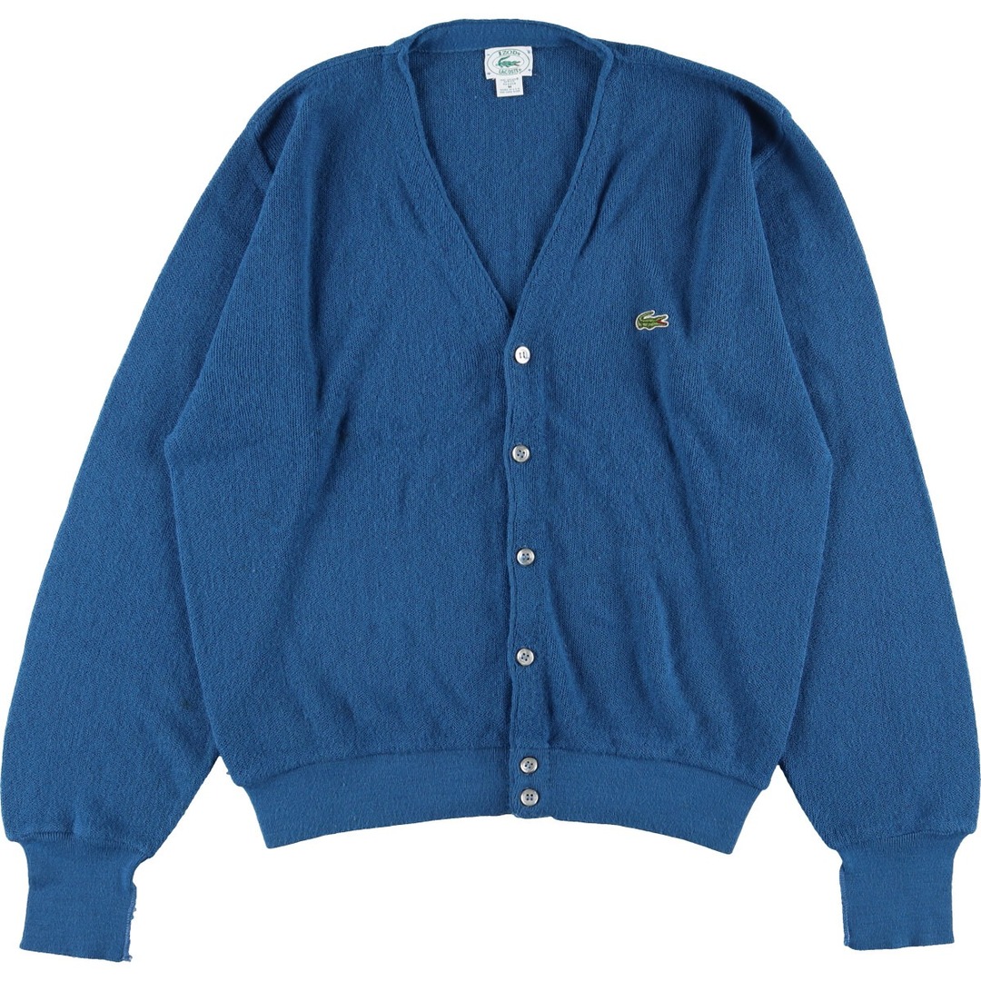 80年代 ラコステ LACOSTE IZOD アクリルニットカーディガン USA製 メンズL ヴィンテージ /eaa347425