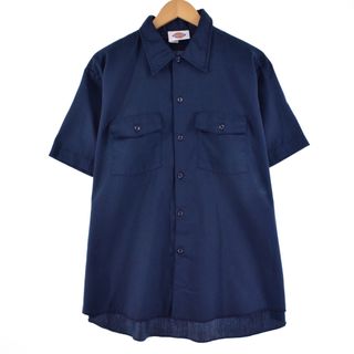 ディッキーズ(Dickies)の古着 ディッキーズ Dickies 半袖 ワークシャツ USA製 メンズXL /eaa348060(シャツ)