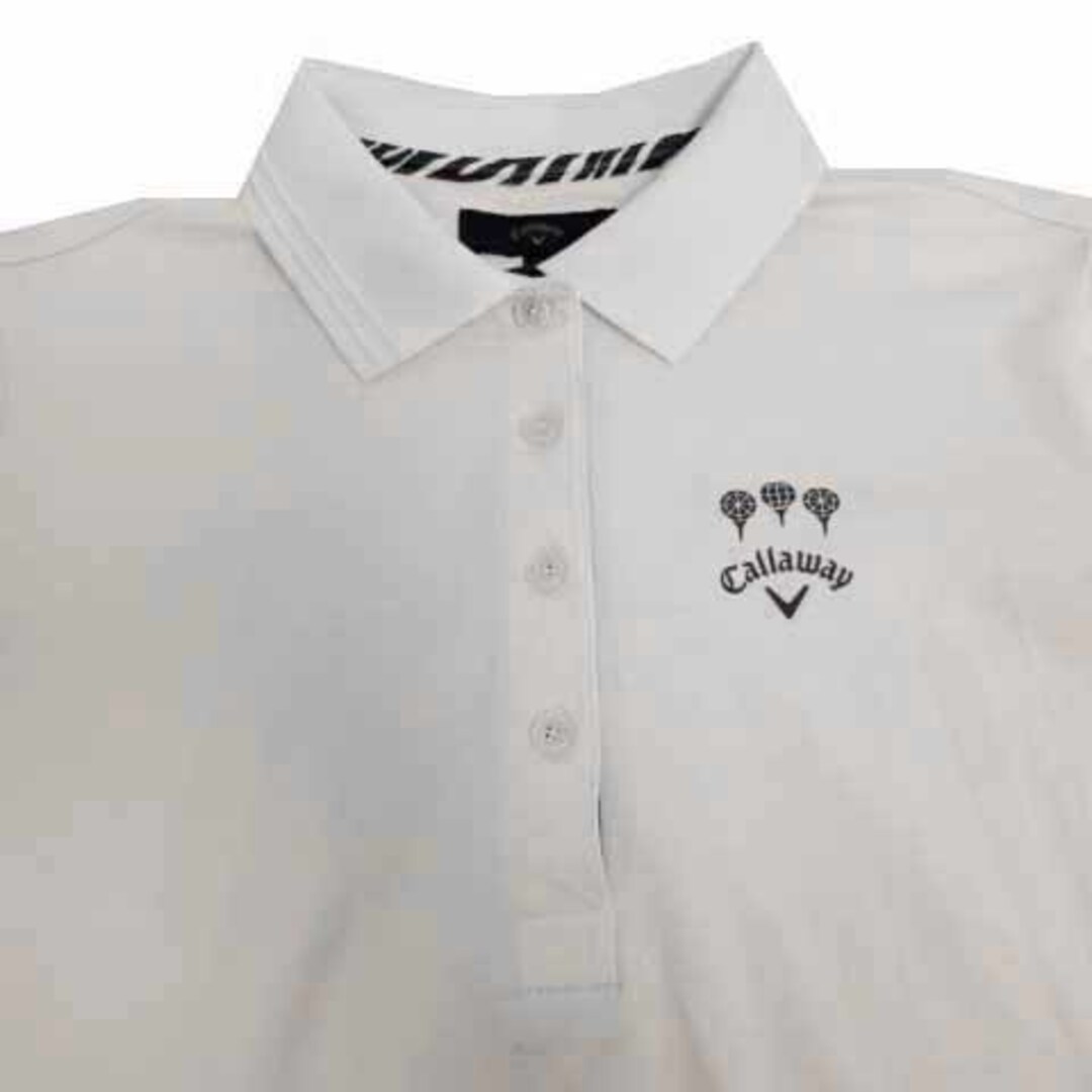 CALLAWAY ポロシャツ 半袖 ロゴプリント バックプリント 白 紺 赤 L 2
