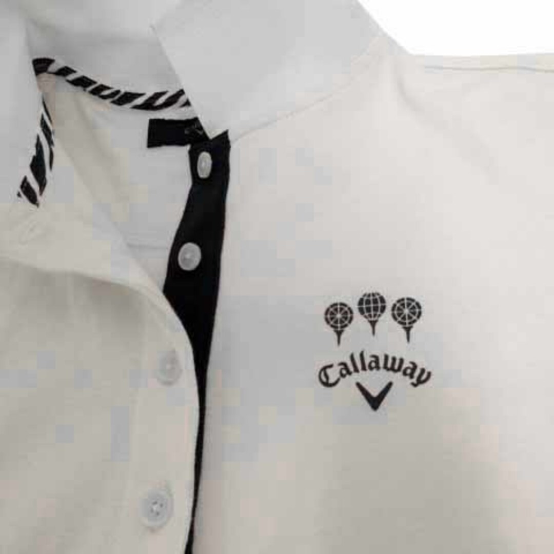 CALLAWAY ポロシャツ 半袖 ロゴプリント バックプリント 白 紺 赤 L 3