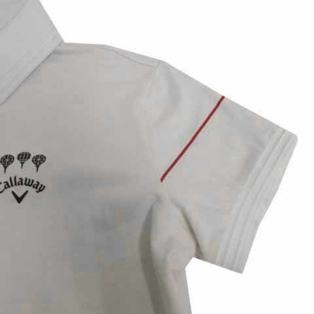 CALLAWAY ポロシャツ 半袖 ロゴプリント バックプリント 白 紺 赤 L 4