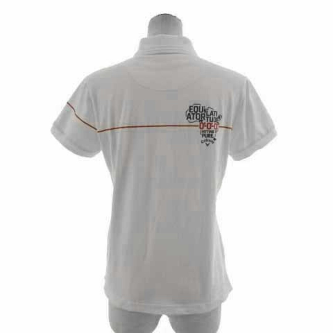 CALLAWAY ポロシャツ 半袖 ロゴプリント バックプリント 白 紺 赤 L 6