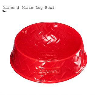 シュプリーム(Supreme)のSupreme Diamond Plate Dog Bowl Red(犬)