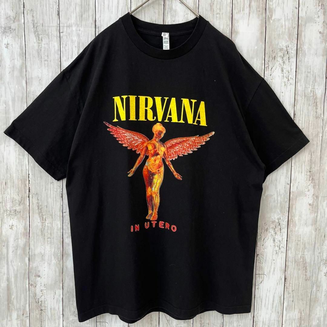 NIRVANA ニルバーナ  バンド Tシャツ  ミュージック Tシャツ　L