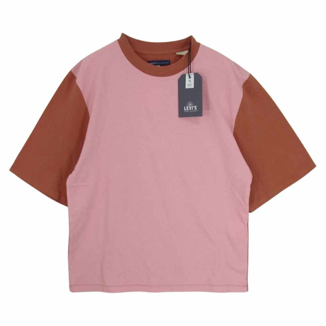 Levi's(リーバイス)のLevi's リーバイス 749100003 MADE&CRAFTED オーバーサイズスリーブ Tシャツ PINK ICING BLOCK PINK ICING/AUTUMN ピンク系 JAPAN SIZE S【極上美品】【中古】 レディースのトップス(シャツ/ブラウス(半袖/袖なし))の商品写真