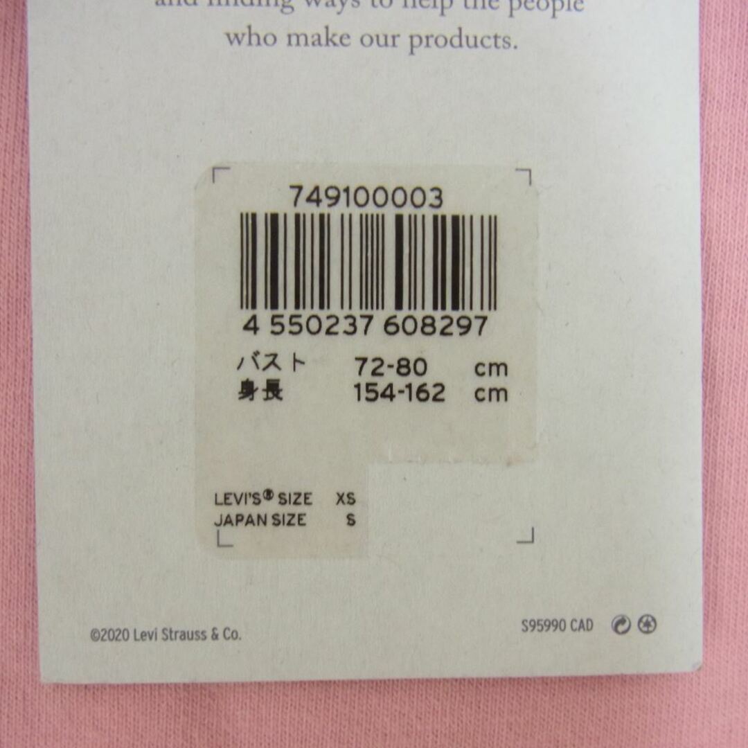 Levi's(リーバイス)のLevi's リーバイス 749100003 MADE&CRAFTED オーバーサイズスリーブ Tシャツ PINK ICING BLOCK PINK ICING/AUTUMN ピンク系 JAPAN SIZE S【極上美品】【中古】 レディースのトップス(シャツ/ブラウス(半袖/袖なし))の商品写真