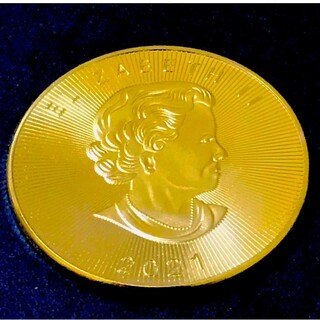 金貨 2021年 メイプルリーフ金貨 エリザベス2世 カナダ 金貨 美品 古銭(その他)