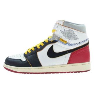 NIKE AIR JORDAN ナイキ ジョーダン スニーカー BV1300-106 1 UNION ユニオン RETRO HI OG NRG Varsity Red/Wolf Grey ハイカット スニ－カー  29.0cm【極上美品】【中古】(スニーカー)