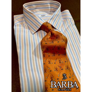 バルバ(BARBA)の【美品】BARBA／バルバ／シャツ／マルチストライプ／ワイドカラー／サイズ38(シャツ)