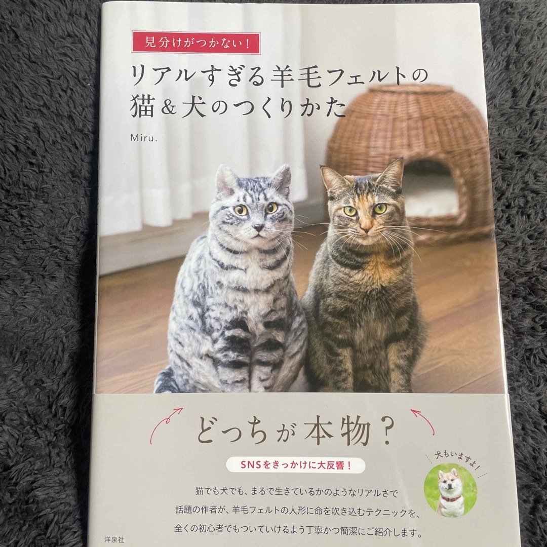 【期間限定出品】見分けがつかない！リアルすぎる羊毛フェルトの猫＆犬のつくりかた エンタメ/ホビーの本(趣味/スポーツ/実用)の商品写真