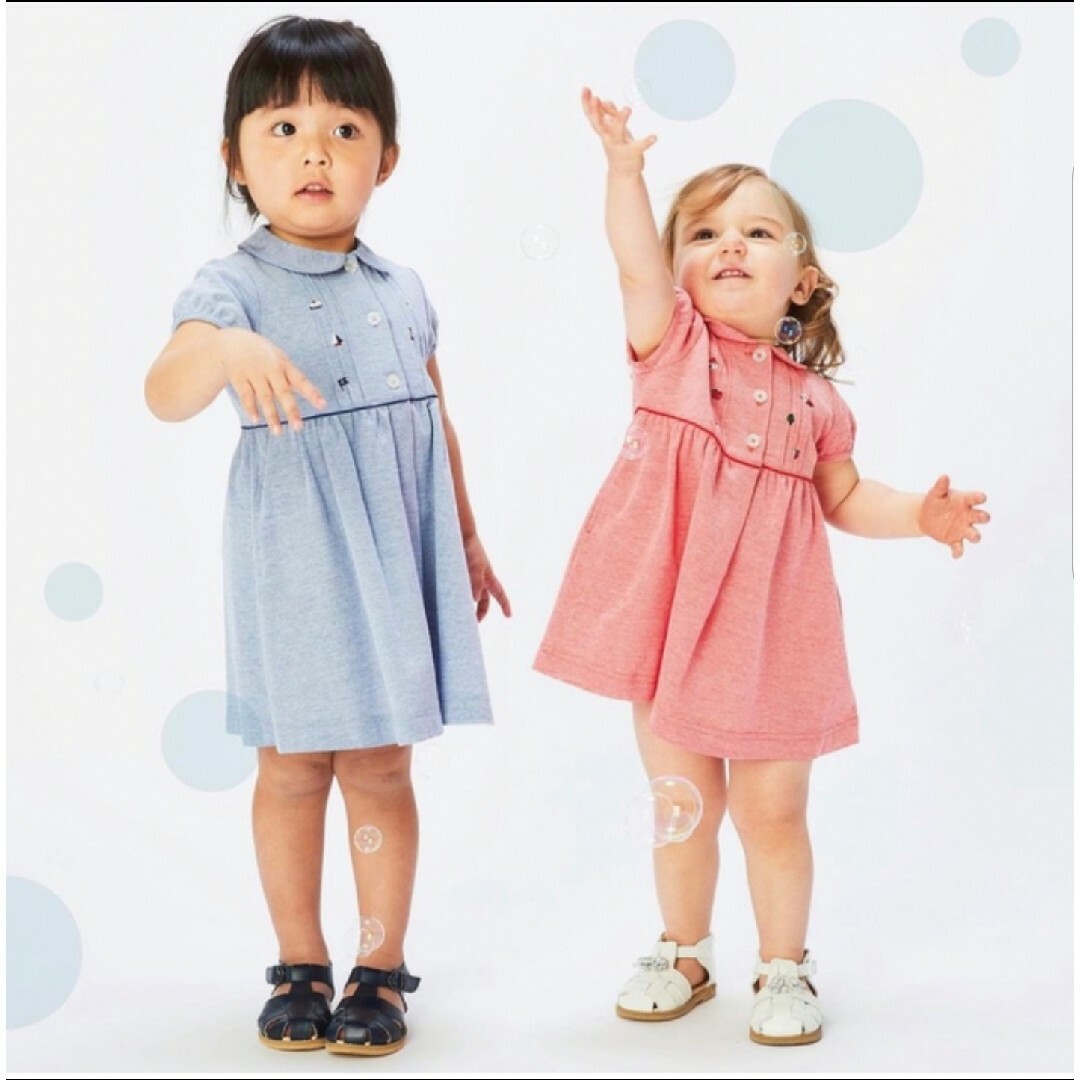 familiar(ファミリア)のfamiliar 80 ワンピース 半袖 マリン ファミリア キッズ/ベビー/マタニティのキッズ服女の子用(90cm~)(ワンピース)の商品写真