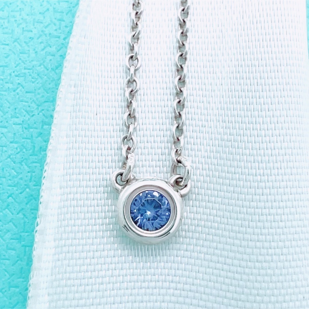 美品✨ティファニーカラーバイザヤードネックレスペンダントアクア