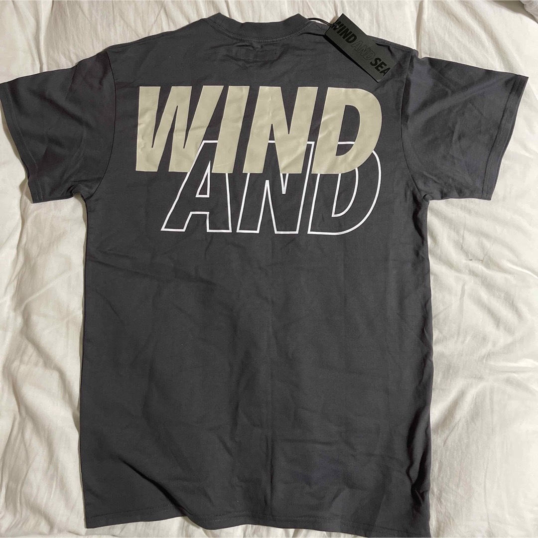 wind and sea tee ベージュ　ワンポイントロゴ　M