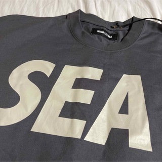 wind and sea tee ベージュ　ワンポイントロゴ　M