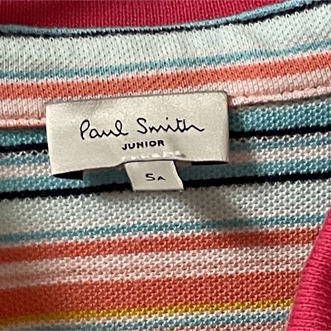 PaulSmith ポロシャツワンピース 馬刺繍ロゴマルチカラー 5A(110)