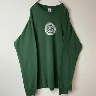 STUSSY - 【人気コラボ】NIKE STUSSY両面ロゴ古着ロンT ストリート緑