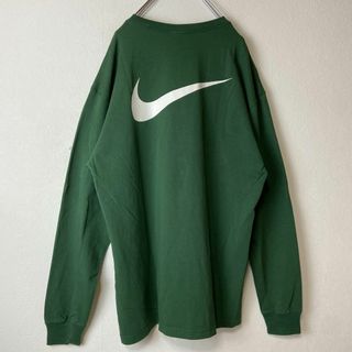 STUSSY - 【人気コラボ】NIKE STUSSY両面ロゴ古着ロンT ストリート緑
