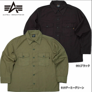 アルファインダストリーズ(ALPHA INDUSTRIES)の※取り置き中アルファインダストリーズ　ユーティリティシャツ黒(シャツ)