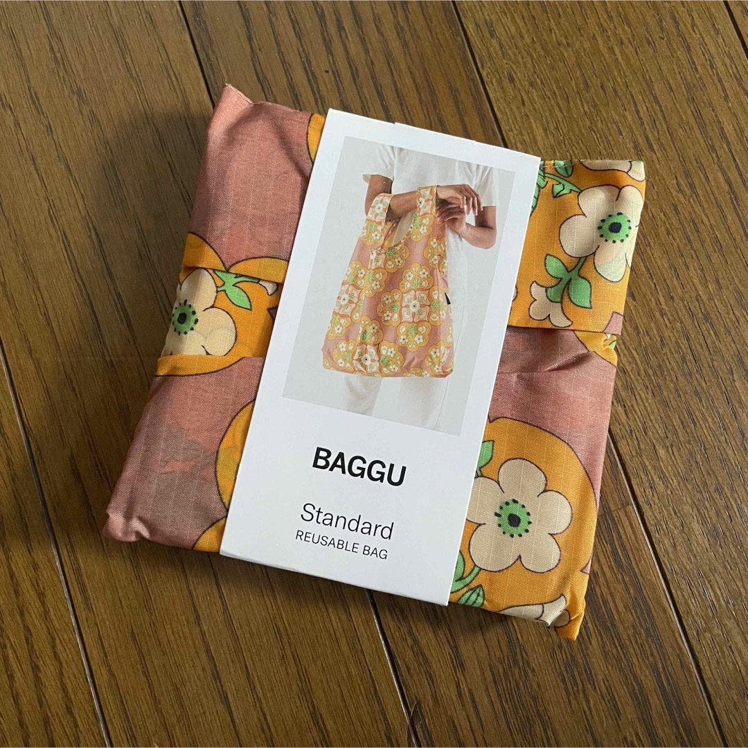 BAGGU STANDARD エコバック　マンダリン　フローラル　オレンジ　花 レディースのバッグ(エコバッグ)の商品写真