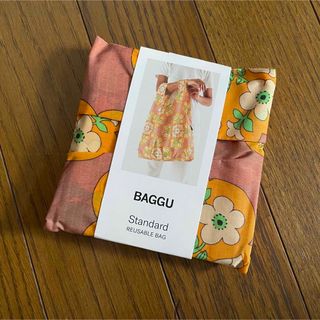 BAGGU STANDARD エコバック　マンダリン　フローラル　オレンジ　花(エコバッグ)