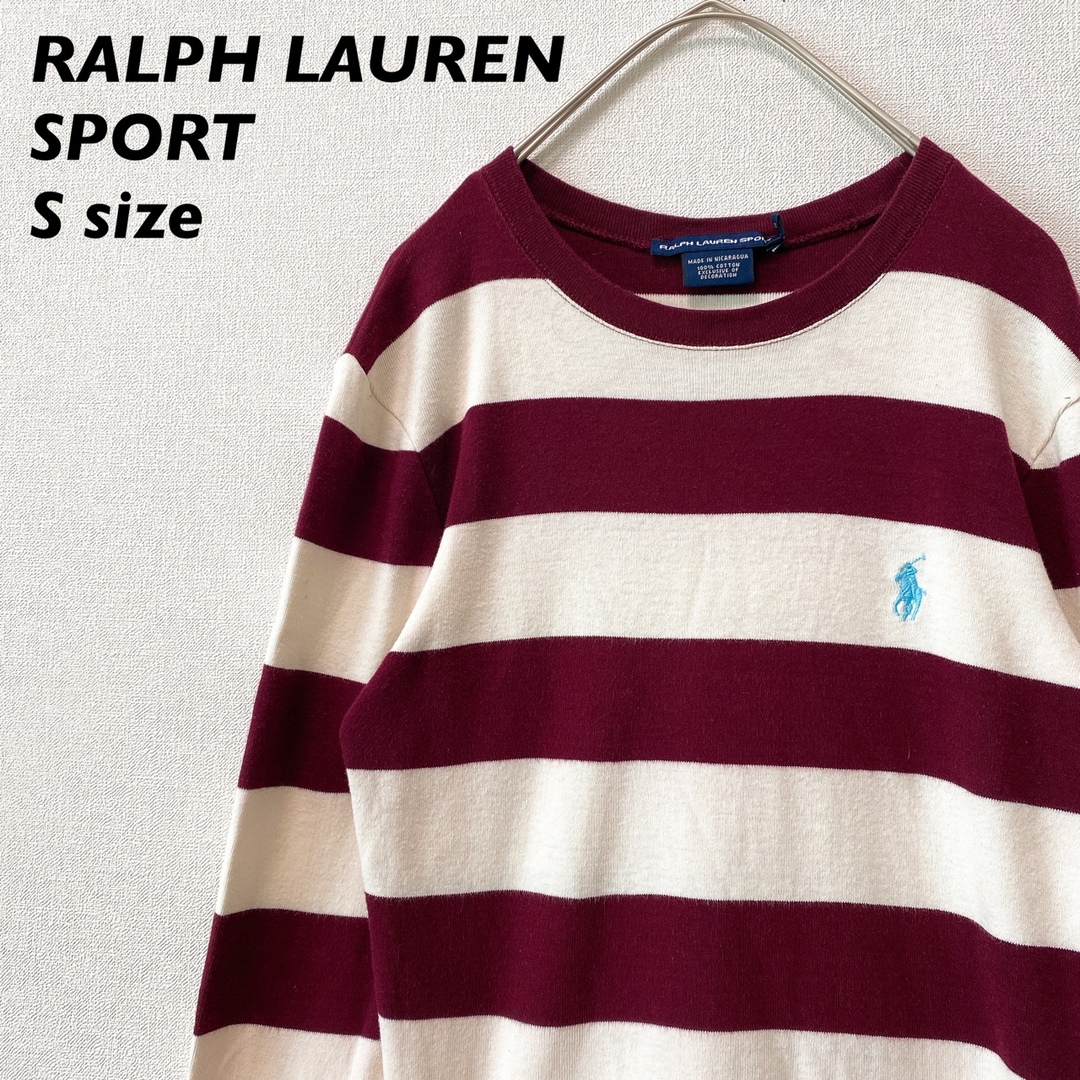 Ralph Lauren(ラルフローレン)のラルフローレンスポーツ　ニット　セーター　ボーダー　薄手　カラーポニー　男女兼用 メンズのトップス(ニット/セーター)の商品写真
