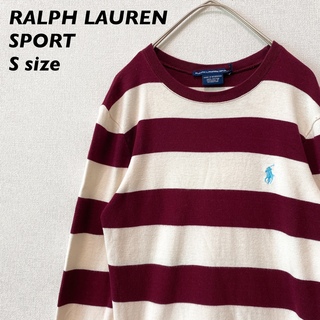 ラルフローレン(Ralph Lauren)のラルフローレンスポーツ　ニット　セーター　ボーダー　薄手　カラーポニー　男女兼用(ニット/セーター)
