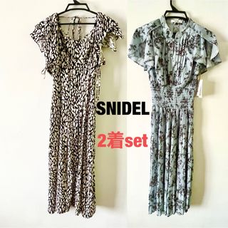 スナイデル(SNIDEL)の【2着セット】Sustainableウエストシャーリングプリーツワンピース(ロングワンピース/マキシワンピース)