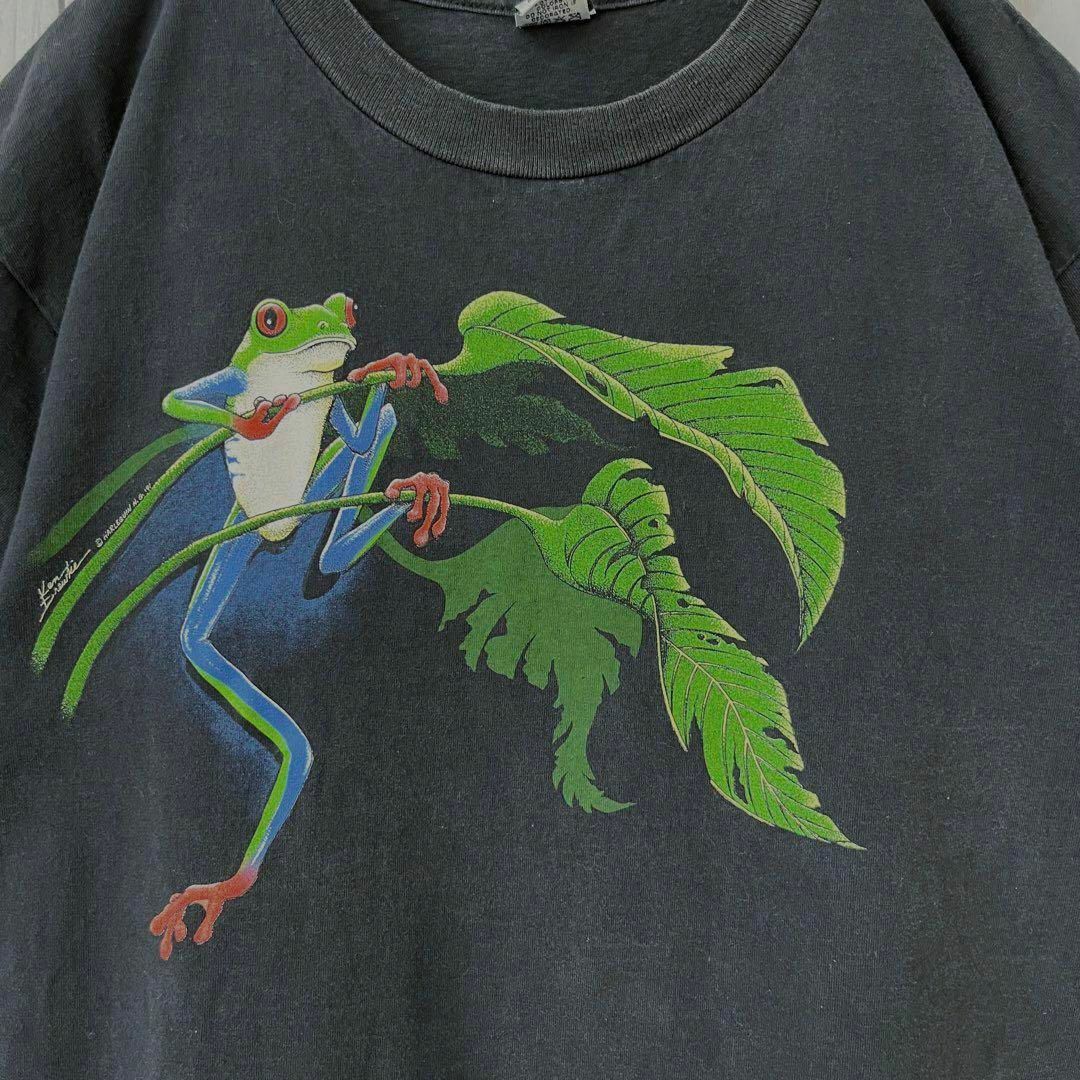 90sヴィンテージUSA製シングルステッチ古着 カエルバック 90sヴィンテージUSA製シングルステッチ古着 カエルバック