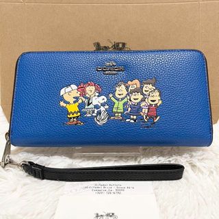 予約販売品】 Coach コーチ長財布 ブルーレザー柔らかい可愛い新商品