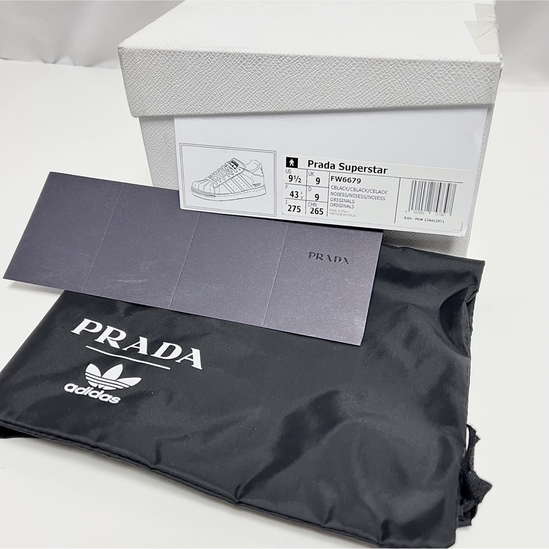 27.5cm 新品 adidas プラダ PRADA スーパースター スニーカー