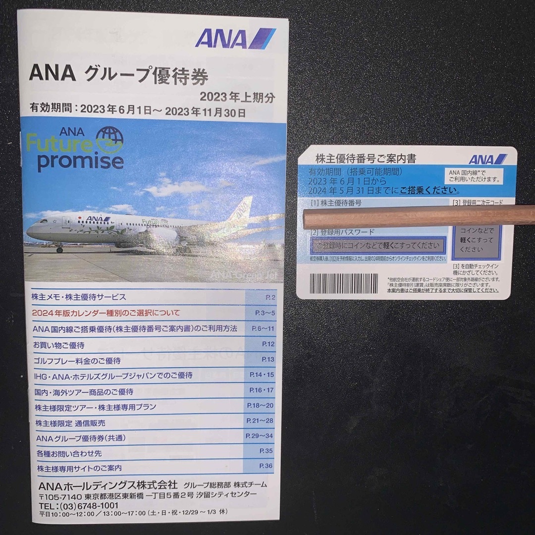 ANA(全日本空輸)(エーエヌエー(ゼンニッポンクウユ))のANA株主優待券 チケットの優待券/割引券(宿泊券)の商品写真