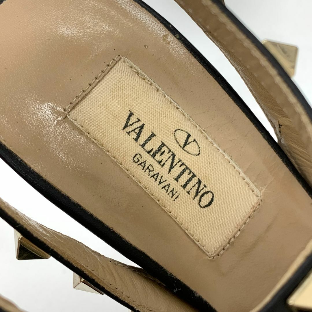 VALENTINO(ヴァレンティノ)の6913 ヴァレンティノ ロックスタッズ レザー パンプス ブラック レディースの靴/シューズ(ハイヒール/パンプス)の商品写真