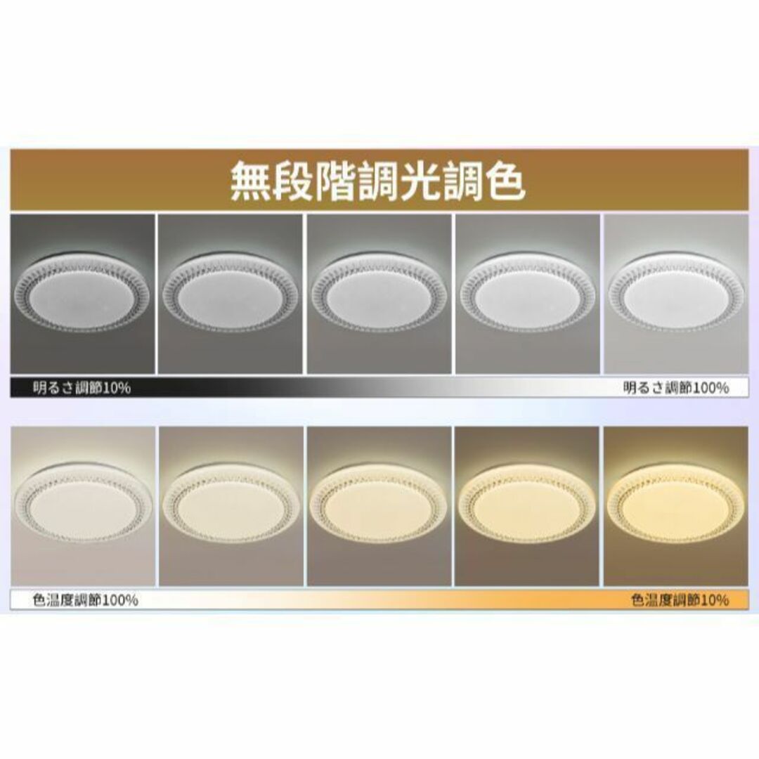 LED シーリングライト 45W 無段階 調光 調色 10畳 常夜灯 リモコン