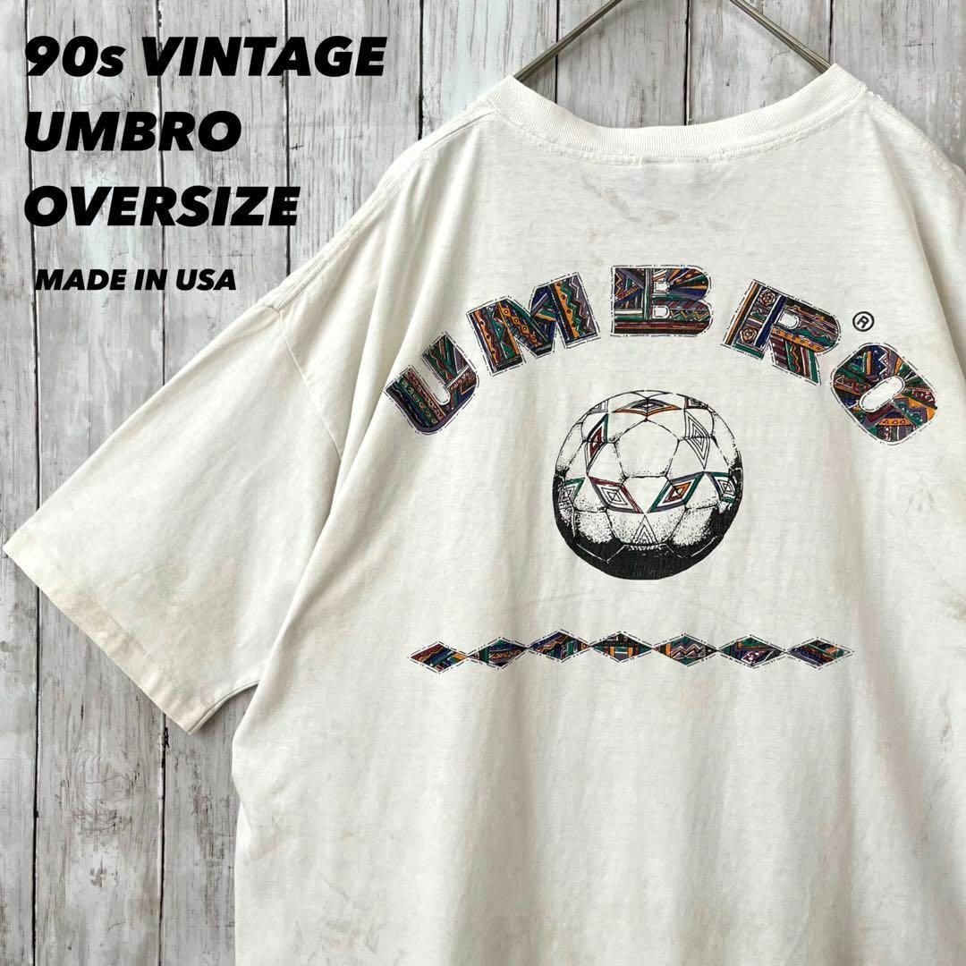 90sヴィンテージUSA製古着UMBROバックプリントTシャツ　サイズXL 夏物 | フリマアプリ ラクマ