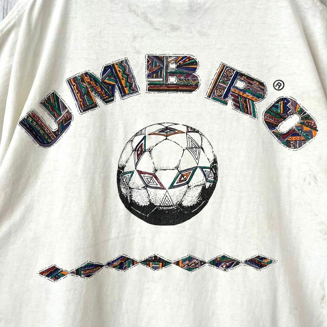 UMBRO - 90sヴィンテージUSA製古着UMBROバックプリントTシャツ サイズ