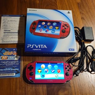 プレイステーションヴィータ(PlayStation Vita)のプレイステーションVita　　コズミックレッド　PCH-1000(携帯用ゲーム機本体)