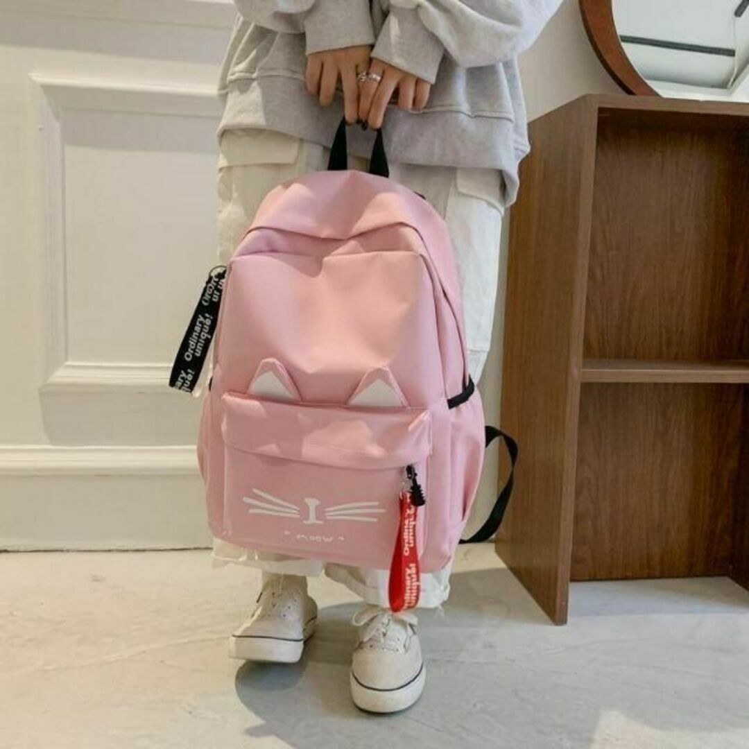 リュック バッグ かわいい 猫柄 学生 ネコ ネコ耳 通学 女の子 ピンク 通販 リュック バッグ かわいい 猫柄 学生 ネコ ネコ耳 通学 女の子 ピンク