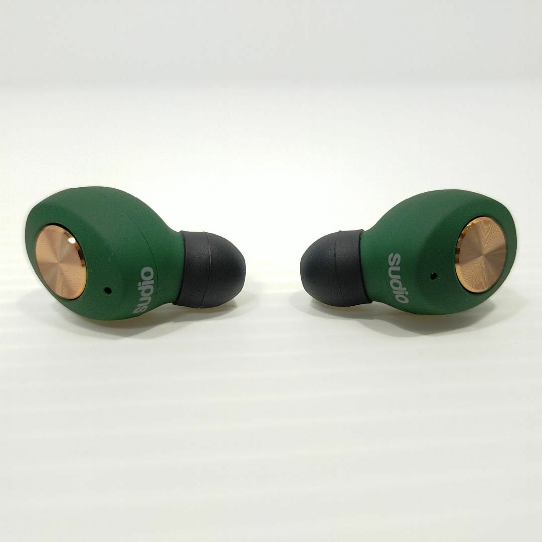 美品 Sudio 完全ワイヤレスイヤフォン TOLV Green SD-0045
