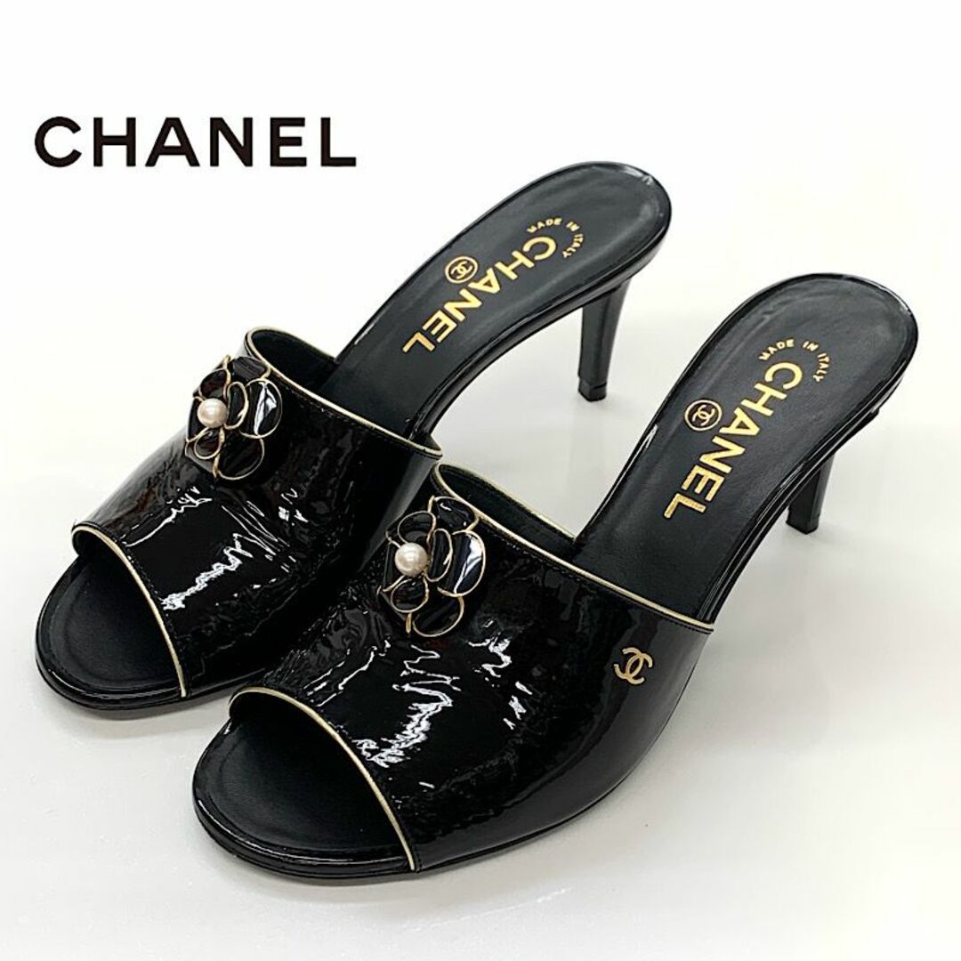 シャネル サンダル パテント CCマーク ココマーク CHANEL 靴 シューズ