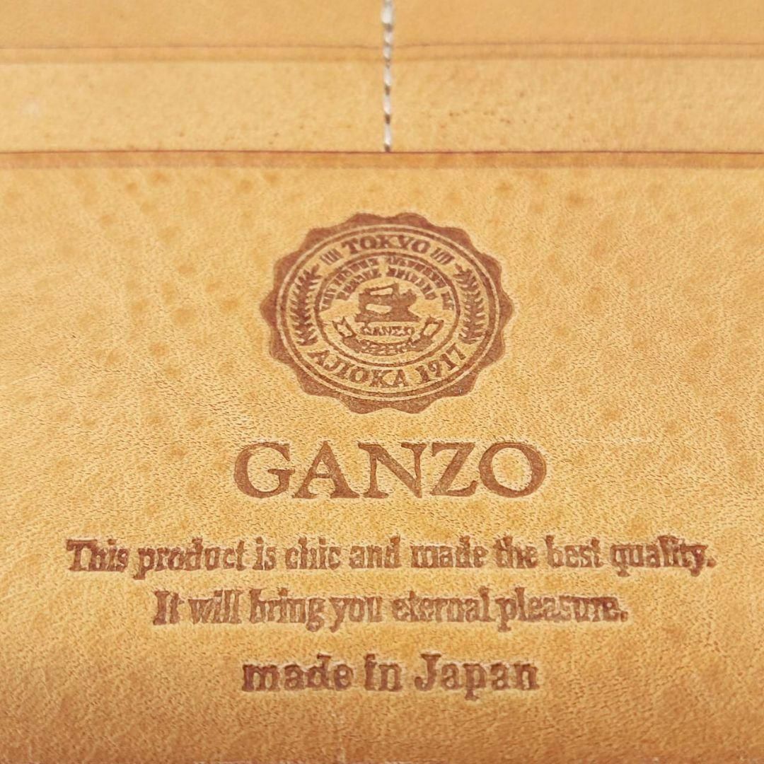 GANZO(ガンゾ)の未使用品 GANZO ガンゾ シンブライドル 長財布 札入れ レザー 黒 刻印 メンズのファッション小物(長財布)の商品写真