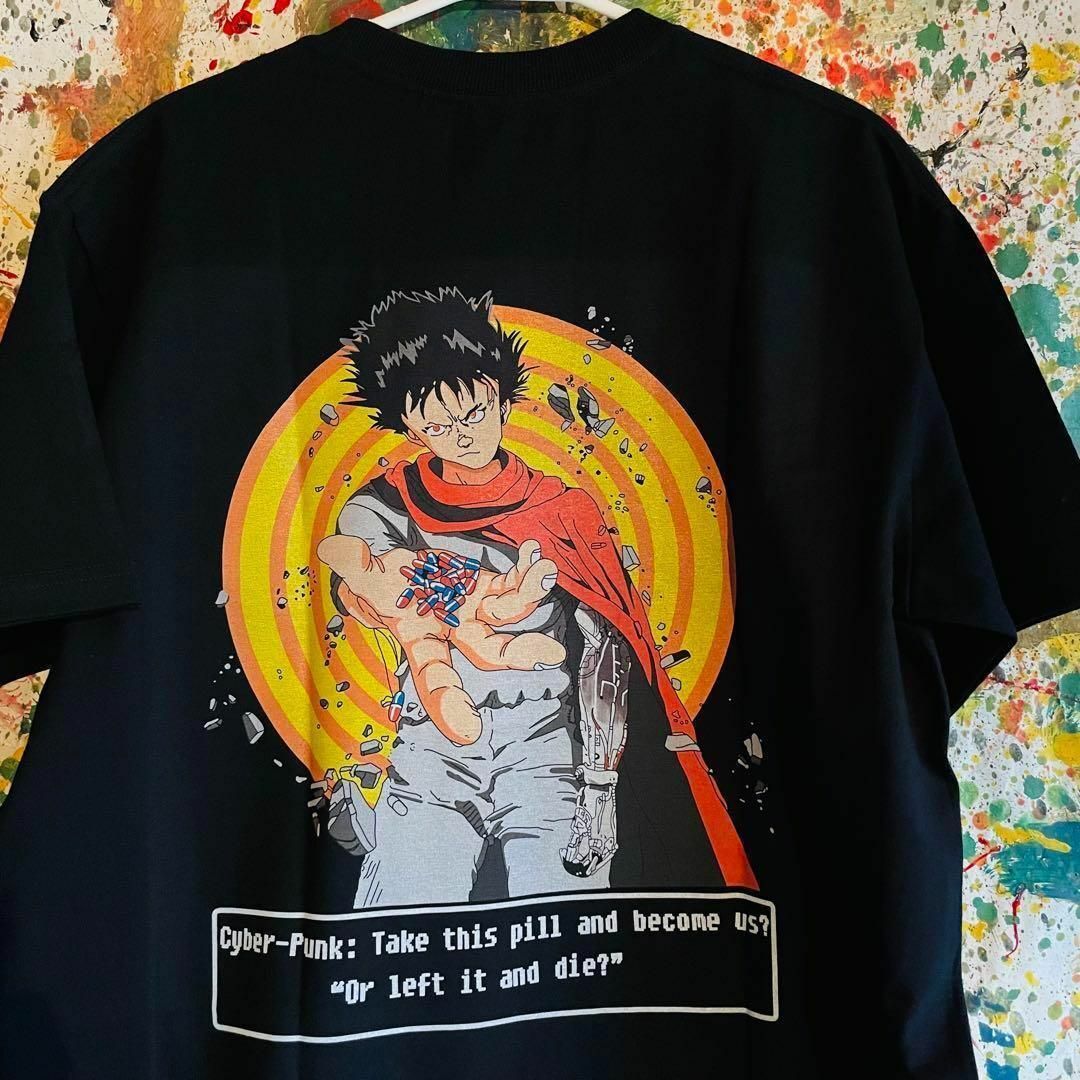 アキラ リプリント 東京 Tシャツ 半袖 メンズ 新品 個性的 夏 XL 黒