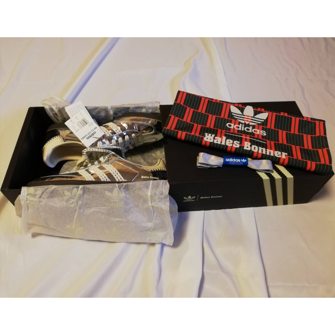 adidas - 新品 箱付きWales bonner × adidas samba silverの通販 adidas - 新品 箱付きWales bonner × adidas samba silverの通販