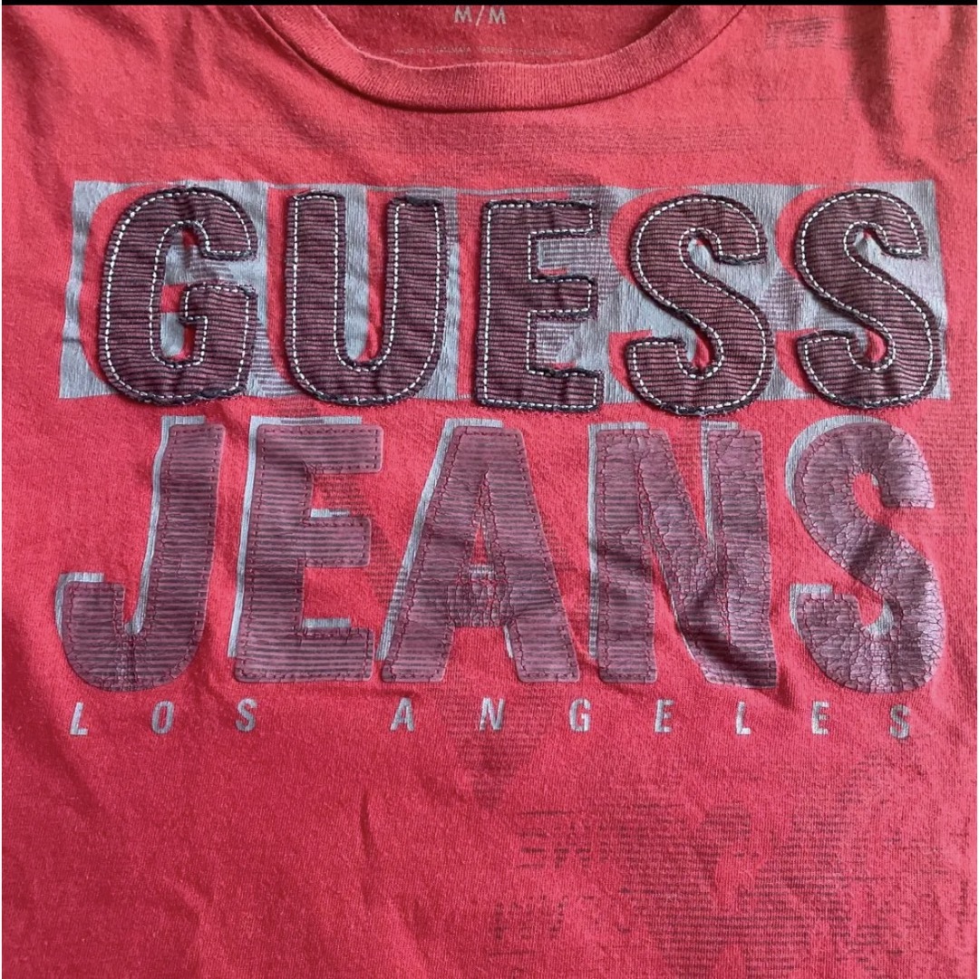 GUESS(ゲス)のGUESSレッドTシャツ メンズのトップス(Tシャツ/カットソー(半袖/袖なし))の商品写真