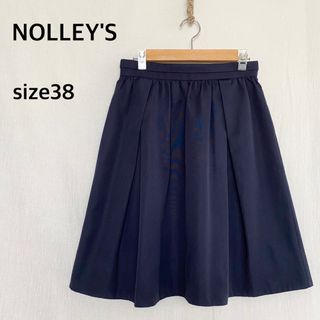 ノーリーズ(NOLLEY'S)のNOLLEY'S ノーリーズ　ネイビー　スカート　サイズ38(ひざ丈スカート)