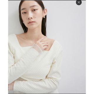 アダムエロペ(AER ADAM ET ROPE)のADAM ET ROPE' FEMME ウェーブネックプルオーバー アダムエロペ(Tシャツ(半袖/袖なし))