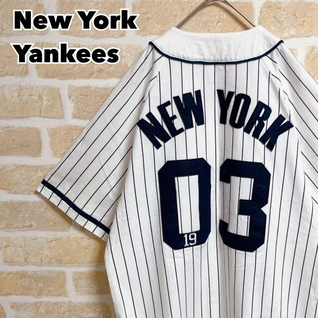 ラグラン裄丈Majestic New York Yankees Baseball Shirt